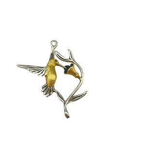 S Russell sterling silver Hummingbird pendant